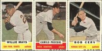 1960 Bazooka Panel #13/14/15 Mays/Pascual/Cerv Baseball Card