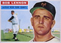 1956 Topps #104 Bob Lennon Gray back Baseball Card