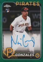 2024 Topps Chrome Logofractor Edition MLB Refractor Chrome Autographs #RCANG Nick Gonzales Green Refractor Baseball Card