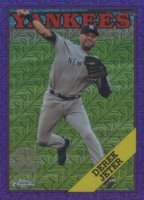 2023 Topps Silver Pack 1988 Chrome Promo #T88CU38 Derek Jeter Update-Purple Baseball Card