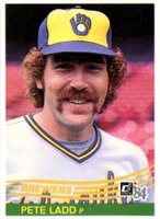 1984 Donruss #124 Pete Ladd Baseball Card