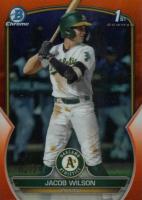 2023 Bowman Draft #BDC121 Jacob Wilson Chrome-Orange Baseball Card