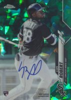 2020 Topps Chrome Sapphire Edition Rookie Autographs #CSALR Luis Robert Green Refractor Baseball Card