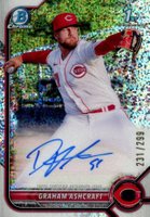2022 Bowman Chrome Prospect Autographs #CPAGA Graham Ashcraft Speckle Refractor Baseball Card