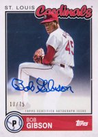 2020 Topps Brooklyn Collection Autographs #BGI Bob Gibson Baseball Card