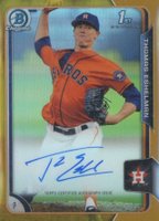 2015 Bowman Chrome Draft Pick Autograph #BCATE Thomas Eshelman Gold Refractor Baseball Card