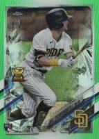 2021 Topps Chrome Ben Baller #49 Jake Cronenworth Green Refractor Baseball Card