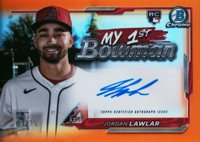 2024 Bowman Chrome My 1st Bowman Autographs #1BAJL Jordan Lawlar Orange Refractor Baseball Card