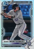 2021 Bowman Draft #BDC84 Benny Montgomery Chrome-Refractor Baseball Card