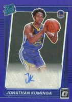 2021 Panini Donruss Optic #190 Jonathan Kuminga Autograph-Purple Basketball Card