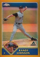 2003 Topps Chrome #230 Randy Johnson Gold Refractor Baseball Card