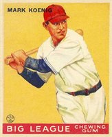 1933 Goudey #39 Mark Koenig Baseball Card