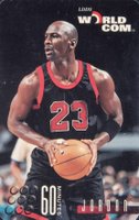 1996 Worldcom Calling Cards # Michael Jordan 60 Min.-Black Uniform Basketball Card