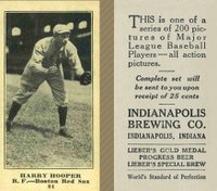 1916 Indianapolis Brewing #84 Harry Hooper Baseball Card