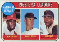 1969 Topps #8 N.L. E.R.A. Leaders Baseball Card