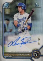 2022 Bowman Chrome Prospect Autographs #CPALTS Luca Tresh Refractor Baseball Card