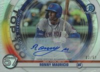2020 Bowman Chrome Scouts' Top 100 #BTP67 Ronny Mauricio Autograph Baseball Card