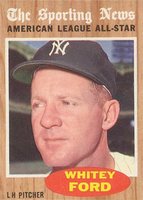 1962 Topps #475 Whitey Ford All-Star Baseball Card