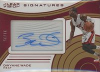 2015 Panini Clear Vision Clear Vision Signatures #CVSDW Dwyane Wade Gold Basketball Card