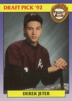 1992 Front Row Draft Pick # Derek Jeter Promo Back Baseball Card