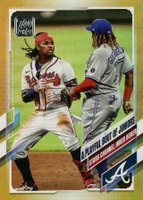 2021 Topps #61 Ronald Acuna Jr./Vladimir Guerrero Jr. Gold Foil Baseball Card