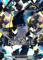 2020 Leaf Metal Rookie Autograph #MRJR3 Julio Rodriguez Silver Crystal Baseball Card
