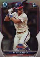 2023 Bowman Draft #BDC2 Devin Saltiban Chrome-Refractor Baseball Card
