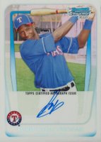 2011 Bowman Chrome Prospects #BCP82 Jurickson Profar Refractor-Autograph Baseball Card