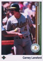 1989 Upper Deck #562 Carney Lansford Baseball Card