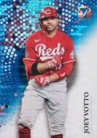 2022 Topps Pristine #130 Joey Votto Pristine Blue Refractor Baseball Card