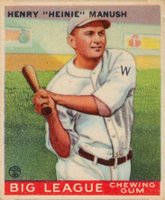 1933 Goudey #47 Heinie Manush Baseball Card