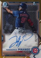 2021 Bowman Chrome Prospect Autographs #CPAYP Yohendrick Pinango Gold Refractor Baseball Card