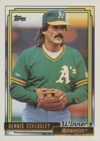 1992 Topps Gold #738 Dennis Eckersley Winner Baseball Card
