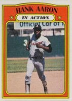 1972 Topps #300 Hank Aaron In Action Baseball Card