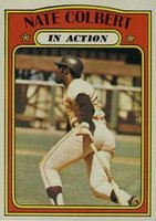 1972 Topps #572 Nate Colbert In Action Baseball Card