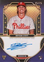 2022 Topps Triple Threads Rookie Autographs #RASTOT Bryson Stott Amethyst Baseball Card