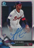 2018 Bowman Chrome Rookie Autograph #BCRAOA Ozzie Albies Baseball Card