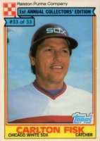 1984 Ralston Purina Hand Cut #33 Carlton Fisk Baseball Card