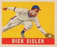 1948 Leaf #143 Dick Sisler Short Print Baseball Card