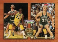 1993 Hoops #MB1 Magic & Bird 5th Anniversary Basketball Card