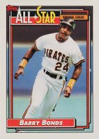 1992 Topps #390 Barry Bonds Baseball Card