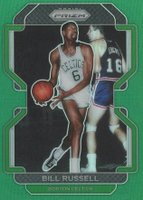 2021 Panini Prizm #254 Bill Russell Green Prizm Basketball Card