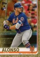 2019 Topps #475 Pete Alonso Gold Baseball Card