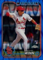 2024 Topps Chrome #189 Masyn Winn Blue Raywave Baseball Card