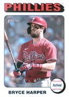 2024 Topps Heritage #405 Bryce Harper White Border Baseball Card