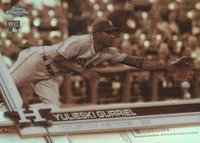 2017 Topps Chrome #124 Yulieski Gurriel Sepia Refractor Baseball Card