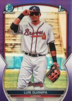 2023 Bowman Chrome Prospects #BCP200 Luis Guanipa Purple Baseball Card
