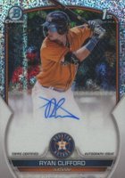 2023 Bowman Chrome Prospect Autographs #CPARC Ryan Clifford Speckle Refractor Baseball Card