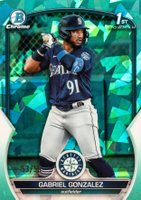 2023 Bowman Sapphire Edition Chrome Prospects #BCP133 Gabriel Gonzalez Aqua Baseball Card