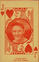 1927 Strip Card # Waite Hoyt Red Circle Baseball Card